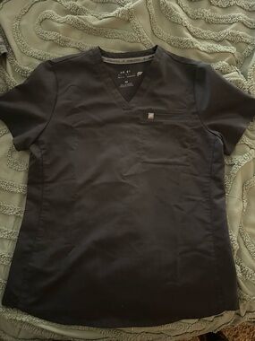 Fabletics grey V-Neck Medical Scrub Shirt